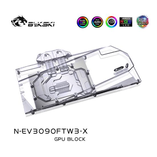Picture of Bykski GPU Block with Backplate for EVGA 3080 3090 FTW3 N-EV3090FTW3-X