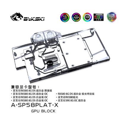 Picture of Bykski GPU Water Cooling Block for Sapphire Nitro+ Radeon RX580 A-SP58PLAT-X 