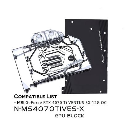 Picture of Bykski GPU Water Cooling Block for MSI RTX4070Ti VENTUS 3X 12G N-MS4070TIVES-X